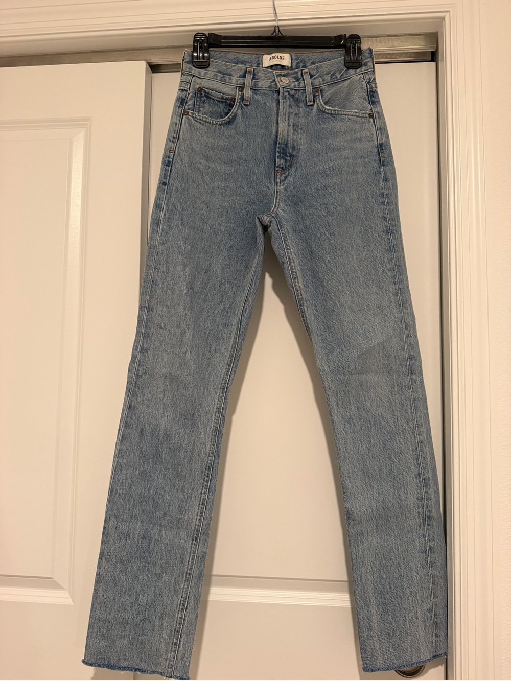 Agolde Light Wash Straight-Leg Jeans